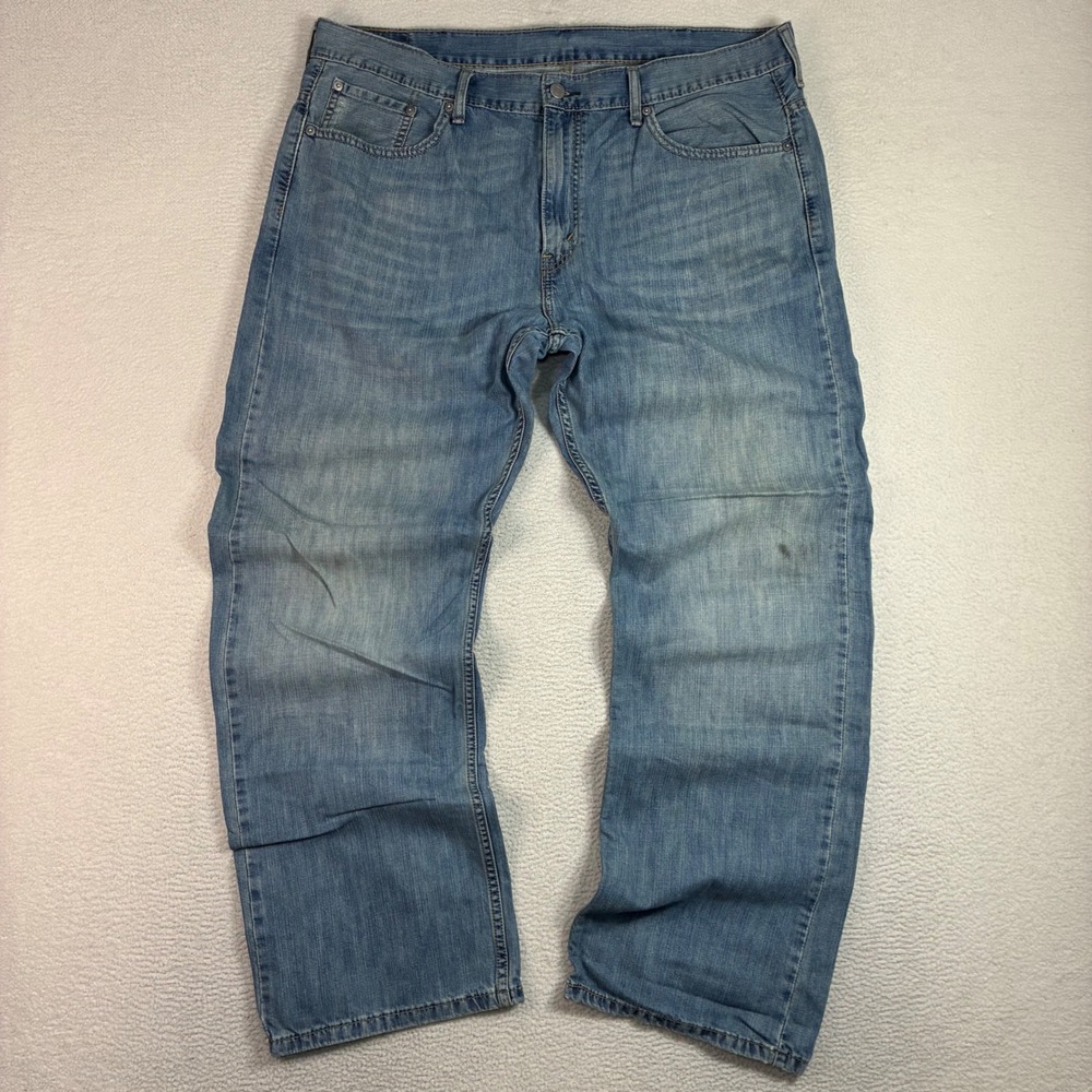 Levis 569 Loose Straight Jeans Men 38x32 Blue Faded Skater Baggy Relaxed Casual